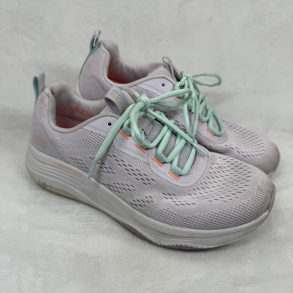 Skechers DLux Fitness Lavender Mint Relaxed Fit Running Shoes 149835 LVMT Sz 9